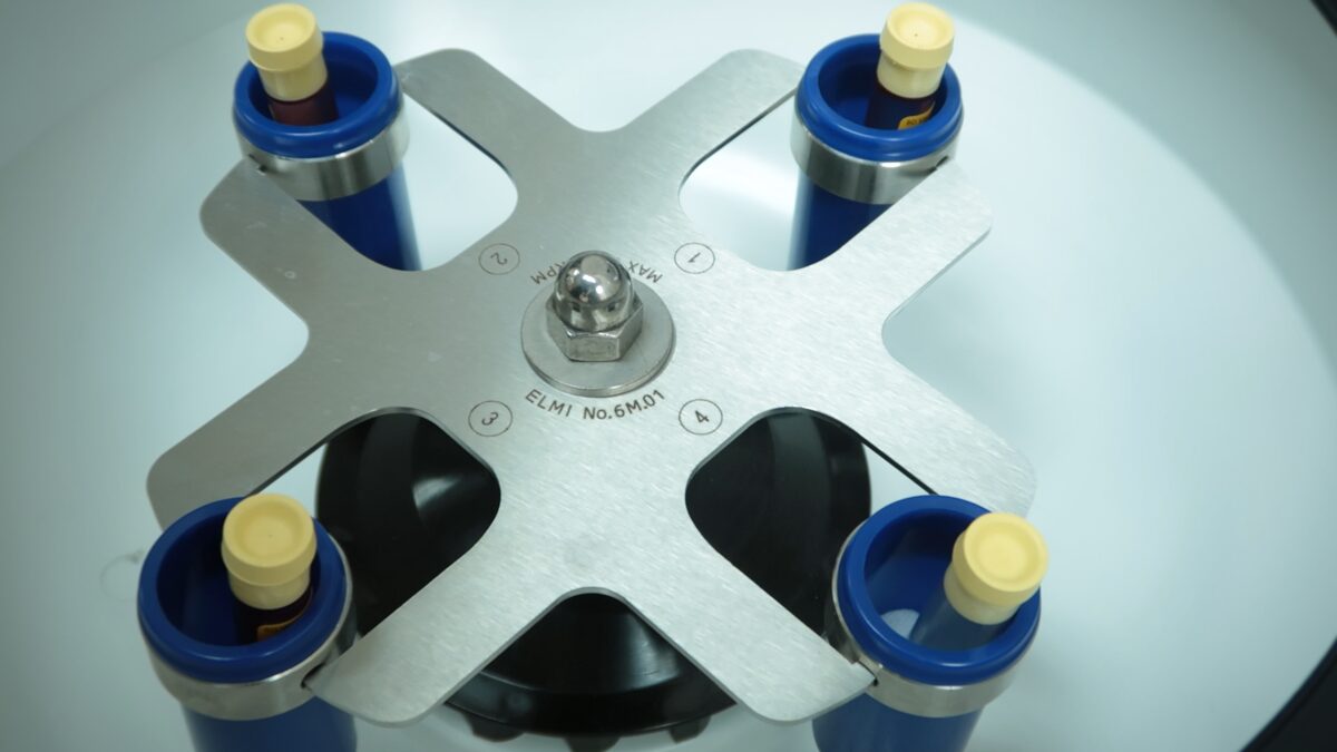 Centrifuge during PRP hair treatment at Signature Hair Restoration